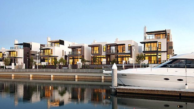 This stage of the River sub-precinct has 17 residences — five riverfront homes, seven terraces and five home offices.