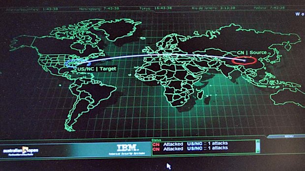 Traffic map... IT staff keep en eye on incoming traffic spikes at the Australian Open.