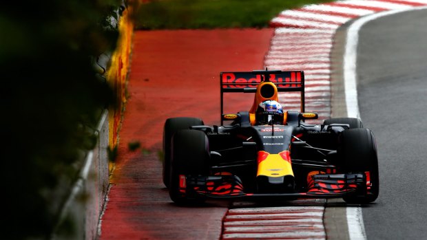 Fourth on the grid: Daniel Ricciardo driving his Red Bull during qualifying for the Canadian Formula One Grand Prix at Circuit Gilles Villeneuve.