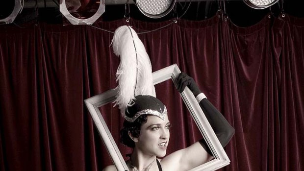Burlesque performer Lillian Starr strikes a pose.