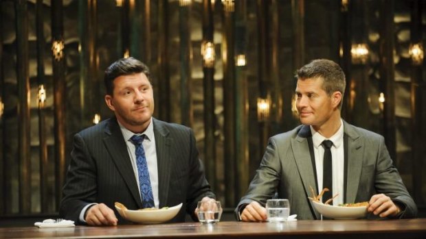 <i>My Kitchen Rules</i> judges Manu Fiedel and Pete Evans.