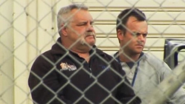 Busted: Police arrest Hells Angels boss Peter 'Skitzo' Hewat.