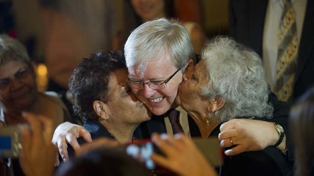 Mr Popular &#8230; Kevin Rudd at a function for the fifth anniversary of the apology to the Stolen Generation.