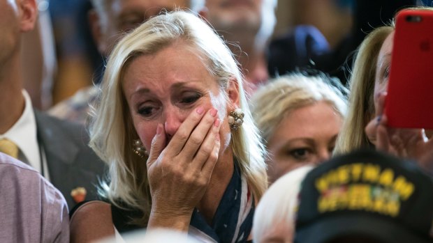 The devotion of some Trump supporters is whipped up to emotional breaking point.