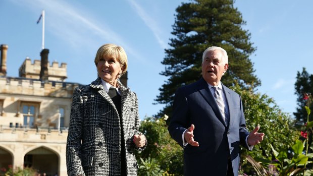 The US Secretary of State Rex Tillerson and Australian Minister for Foreign Affairs Julie Bishop.