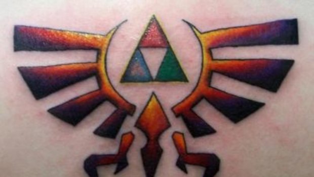 Zelda Triforce tattoo