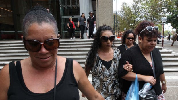 Relatives of Kristy Scholes leave the Supreme Court last month after Malcolm Naden pleaded guilty to her murder.