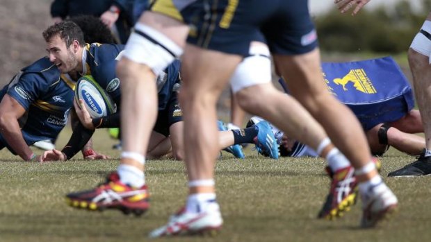 Nic White at Brumbies training on Thursday.