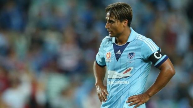 On the outer: Nicky Carle hasn't played for Sydney FC since a bust-up with coach Frank Farina.