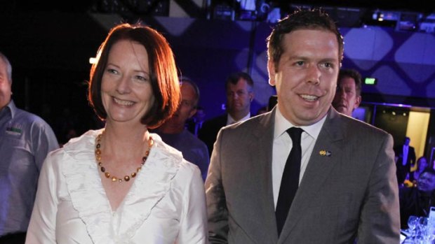 Prime Minister Julia Gillard and AWU national secretary Paul Howes at the AWU's national conference earlier this year.