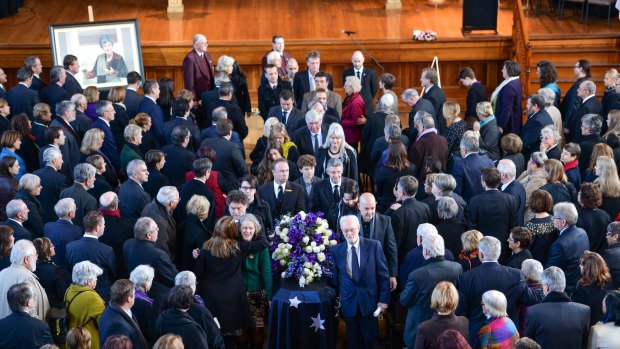State funeral for former premier Joan Kirner at Williamstown Town Hall.