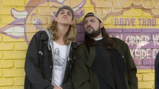 Jason Mewes as Jay and Kevin Smith as Silent Bob in Clerks II.