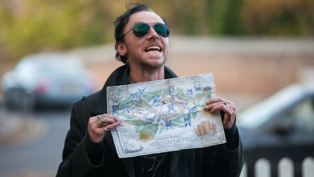Simon Pegg in a scene from his recent movie The World's End.