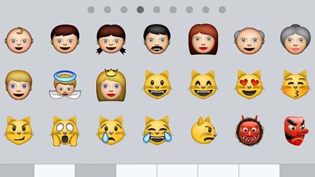 Diversity questioned: Some of the current emoji icons on offer.