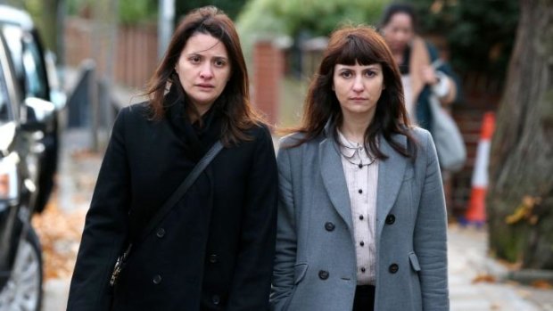 Found not guilty ...  Elisabetta (left) and Francesca Grillo arrive at Isleworth Crown Court on December 5 in London.