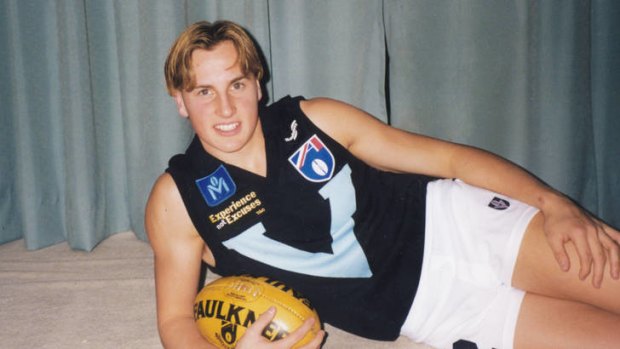 Jude Bolton, the great Swans warrior in his under-18 Vic Metro uniform.