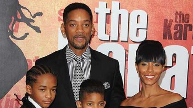 All in the family ... Will Smith with wife Jada and children Jaden, left, and Willow.