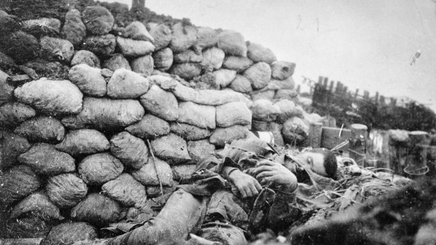 The body of an Australian soldier killed in fighting near the Battle of Fromelles on July 19 and 20 in 1916.