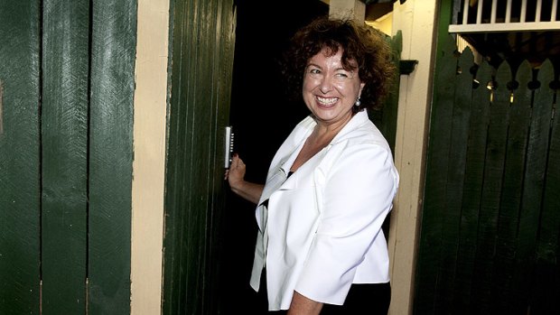 Therese Rein returns home to her Norman Park residence following her husband Kevin Rudd's resignation announcement last night.