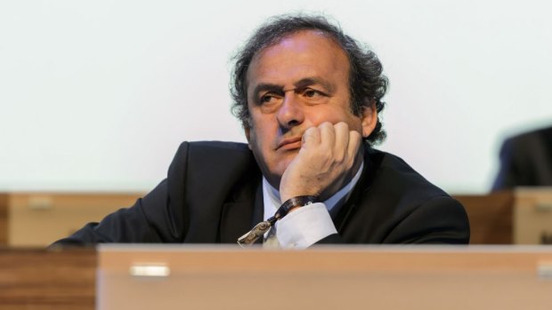 Action: UEFA president Michel Platini.