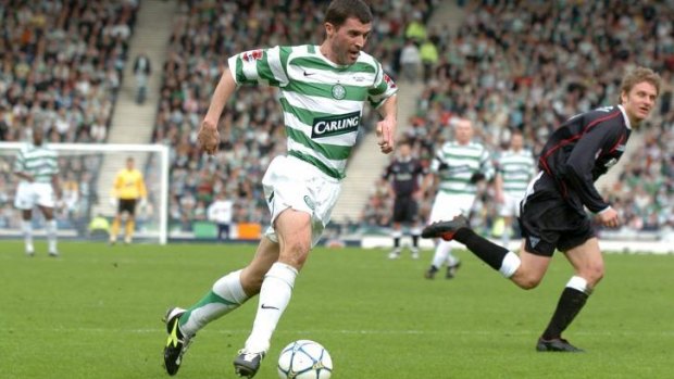 Corker: Roy Keane playing for Glasgow Celtic.