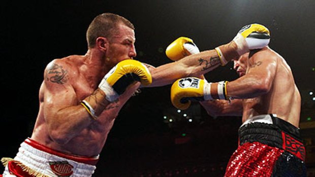 Garth Wood and Anthony Mundine face off in December.