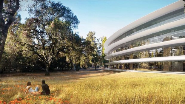 A plan for Apple Campus 2 in Cupertino, California.