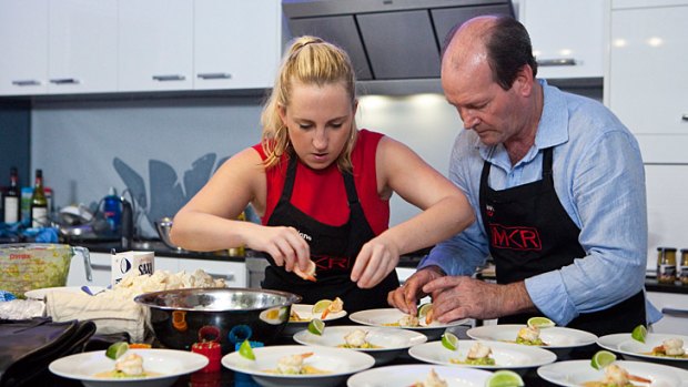 Not so dishy ... David and Corinne thought serving avocado with the tiger prawns and soup made a great combination.