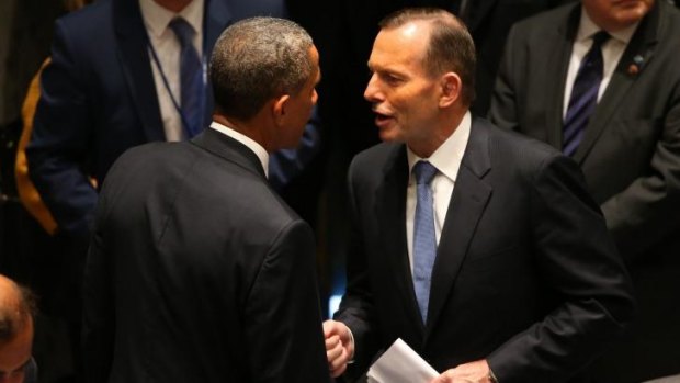 President Obama meets Australian PM Tony Abbott in New York.