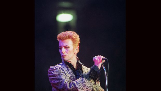 David Bowie performs in New York in January 1997.