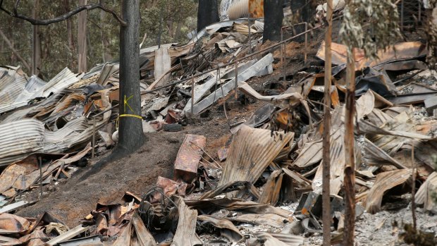 Damage wrought: homes destroyed by the Christmas Day bushfires in Separation Creek. 