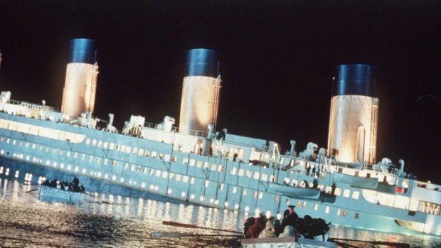Going down: the Titanic sinks in the 1997 movie.