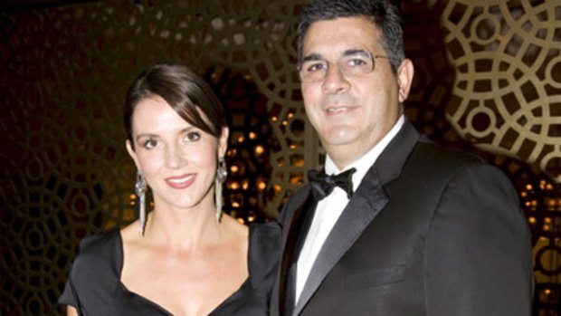 Symone and Andrew Demetriou, expecting their fourth child and partners in a babywear business.