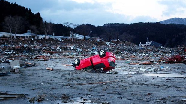 Tsunami devastation in Minamisanriku.