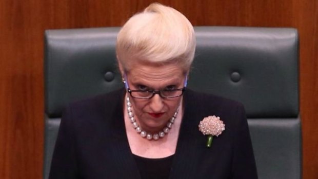 Speaker Bronwyn Bishop has denied speaking to PM Tony Abbott about reconsidering the burqa ban.