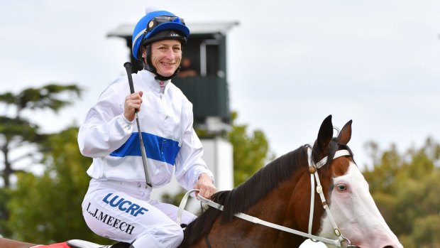 Chasing a ton: Linda Meech has 98 wins under her belt this season, including Miss Vista's victory at Caulfield earlier this month.
