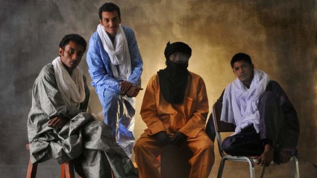 Tuareg rock: Omara Moctar (second from left) with Bombino.