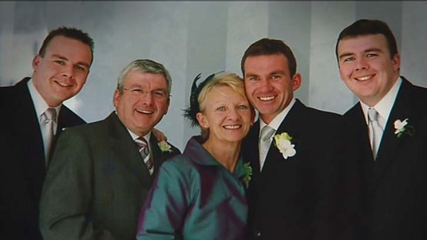 Family picture of the O'Toole family - Dermot and wife Bridget with sons, left the right, Dale, Christian and Trent.  DermotO'Toole lost his life when stabbed at his Hastings jewellery store.