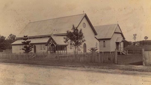 Exterior of St John the Baptist Church, Bulimba, ca. 1888.