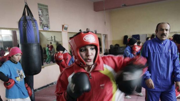Punching above her weight &#8230;Sadaf Rahimi trains at a boxing club in Kabul despite the disapproval, determined to represent Afghanistan at the Olympic Games.