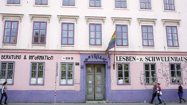The Rosa-Lila Villa is a meeting point of the gay community.