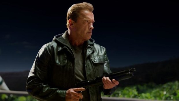 Arnold Schwarzenegger plays an ageing cyborg in Terminator: Genisys.