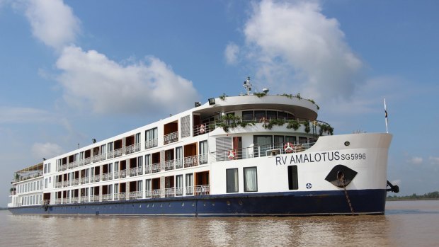 The  AmaLotus on the Mekong River: Luke Nguyen will be aboard for two sailings.