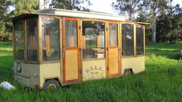 The historic tram car, pictured before thieves made off with it.