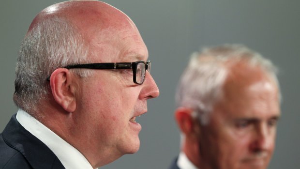 Attorney-General George Brandis with Prime Minister Malcolm Turnbull.