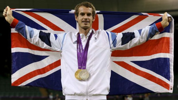 Turn of the tide: Great Britain's Andy Murray after winning a gold in the men's singles and silver in the mixed doubles at the London Olympics.