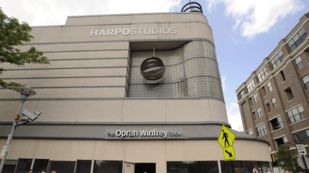 Farewell ... fans wait outside Harpo Studios before the taping of the final Oprah Winfrey Show.