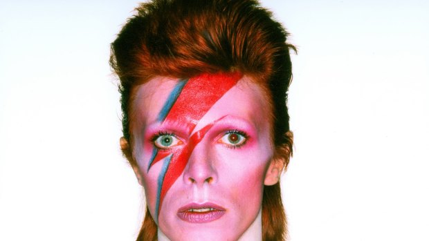 Cover shot for David Bowie's Aladdin Sane album.