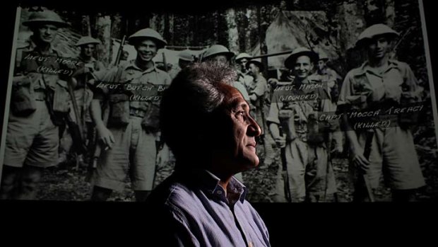 Breaking his father's silence &#8230; Deveni Temu at the Australian War Memorial. His father never spoke of his experience as a carrier.
