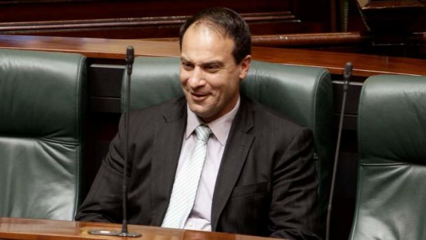 Independent MP for Frankston Geoff Shaw in Parliament.